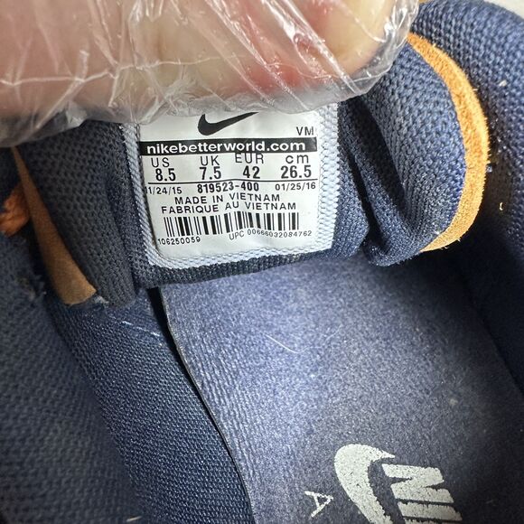 Nike Air Max Shoes Mens Size 8.5 Denim Suede Orange Laces 819523-400 Sneakers main image 6